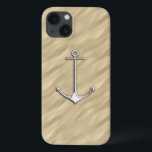 Kromankare på Sandy Beach-utskrift<br><div class="desc">Ett modernt nautiska silver-krom som applicque stil på en sandstranddekanal för en anpassningsbar telefonväska som alla på eller utanför båten kommer att njuta av.
Använda länken "Be den här designern" om du vill kontakta oss med dina speciella designförfrågningar eller om du behöver hjälp med något av dina anpassningsprojektbehov.</div>