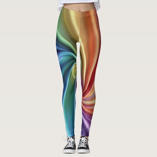 Kromaspiral blommar leggings (Framsida)