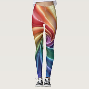 Kromaspiral blommar leggings