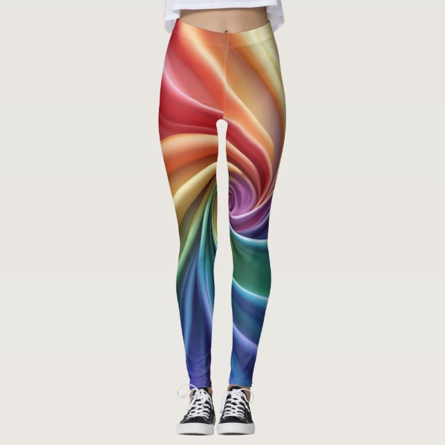 Kromaspiral blommar leggings (Framsida)