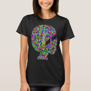 Kromatisk Abstrakt Kvinnor Vattenfärgsformgivning T Shirt