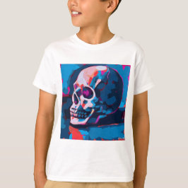 Kromatisk Dödskalle-Målning T Shirt