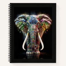 Kromatisk Elefant Väggkonst | Vibrant Geometrisk E
