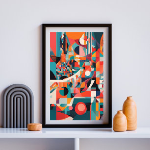 Kromatisk geometrisk flöde poster