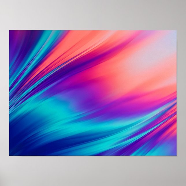 Kromatisk rörelse Vibrant Abstrakt Affisch (Framsidan)