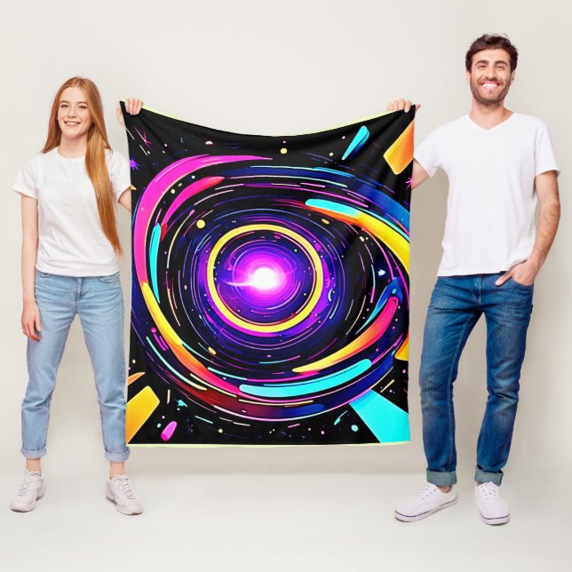 Kromatisk vortex Art Fleecefilt (På plats)