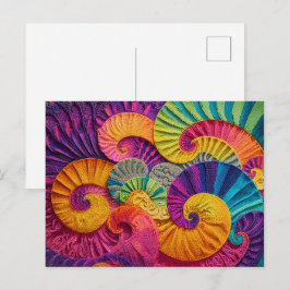 Kromatiska skal: Levande spiralmosaik Vykort