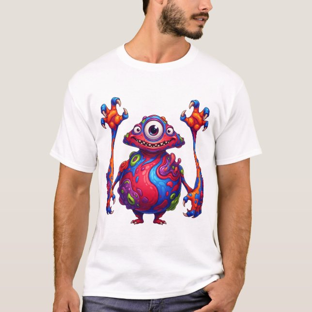 Kromatiskt bläckfisksmonster t shirt (Framsida)