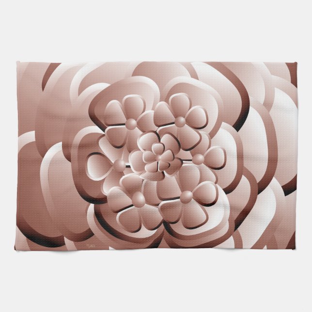 Kromblommor - Copper Kitchen Towel Kökshandduk (Horisontell)