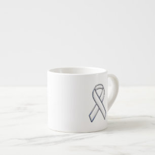 Krome Belted Stil White Ribbon Awareness Espressomugg