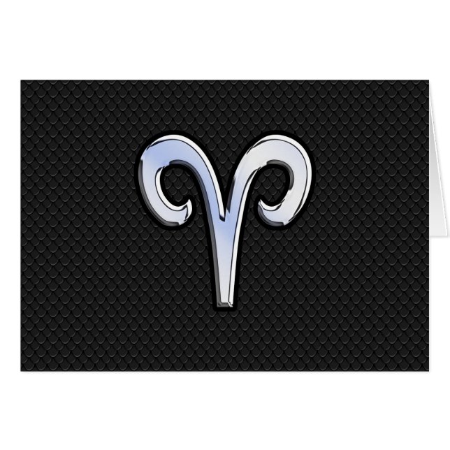 Krome like Aries Zodiac Symbol Hälsningskort (Framsidan Horizontal)