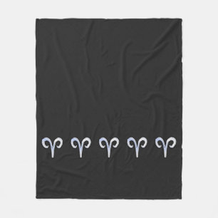 Krome like Aries Zodiac Symbol Snake Skin Stil Fleecefilt