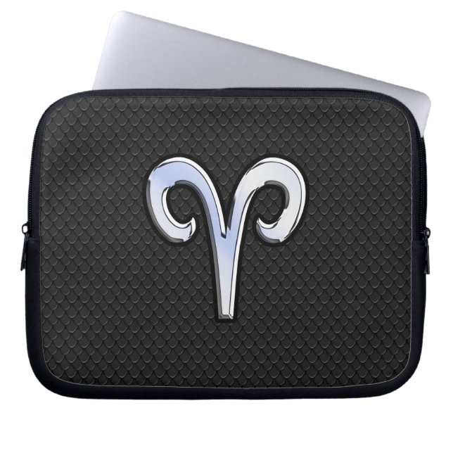 Krome like Aries Zodiac Symbol Snake Skin Stil Laptop Fodral (Framsidan)