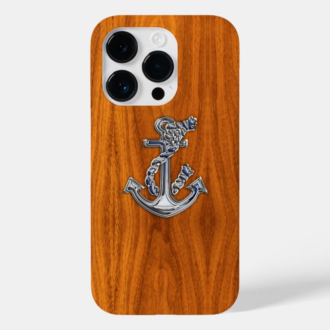 Krome Nautical Anchor på Teak Wood (Baksida)