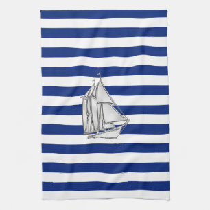 Krome Sailboat på Nautical Rand Kökshandduk