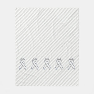 Krome White Ribbon Awareness in Granular Rand Fleecefilt