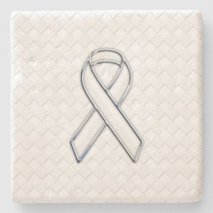 Krome White Ribbon Awareness på Checkers Stenunderlägg