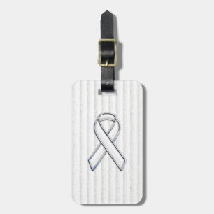 Krome White Ribbon Awareness på Lodrät Rand Bagagebricka