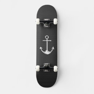 Kromen ankrar på kolfiber old school skateboard bräda 18 cm