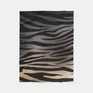 Kromen verkställer zebra tryck fleecefilt
