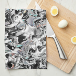 Kromfärgning med övertonings- eller gasfärg, svart kökshandduk