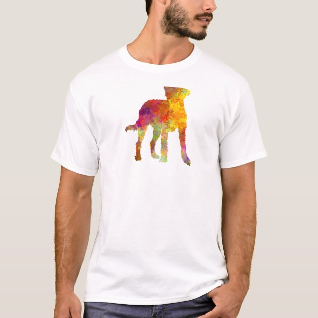 Kromfohrlander in watercolor t-shirt (Framsida)