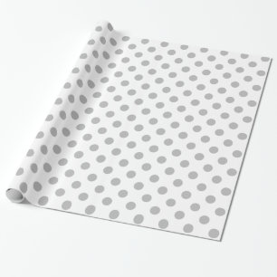 Kromgrå färgpolka dots cirklar presentpapper