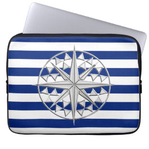 Kromkompass på Nautical Rand Laptop Sleeve