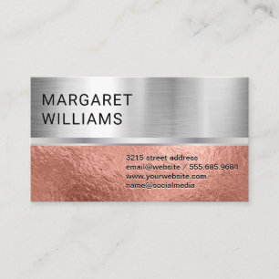 Krommetallisk Ro Gold Foil Visitkort