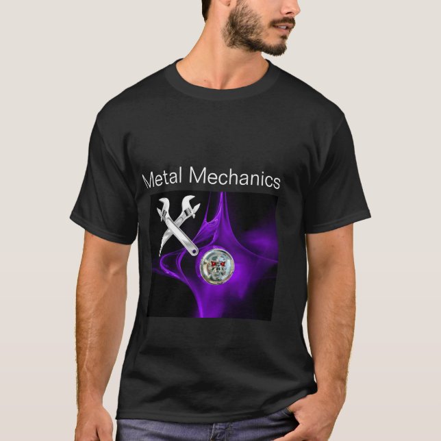 KROMSKULL- OCH KROSSED WRENCHES METALL MEECHANICS T SHIRT (Framsida)