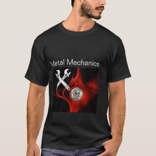 KROMSKULL- OCH KROSSED WRENCHES METALL MEECHANICS T SHIRT
