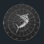 KromstilMarlin på kolfiber Darttavla<br><div class="desc">En design för applique för fisk för marlin för silverkromnågot liknande på en dekor för bakgrund för kolfiberstil. En kärnfull modern nautisk gåva. Här är ett val av den fina broderade baseballmössor för anpassningsbar avslappnaden; i en nautisk stil kan du lätt personifiera för att göra den så unik, som du...</div>