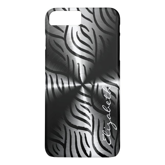Kromt rostfritt stål Metall utseende Case-Mate iPhone Skal (Baksida)