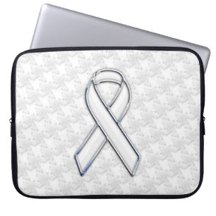 Kromvit bandupplevelse vid houndstooth-utskrift laptop sleeve