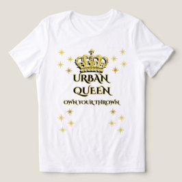 KRÖN Drottningen VIT SVART GRAFISK DAM T Shirt