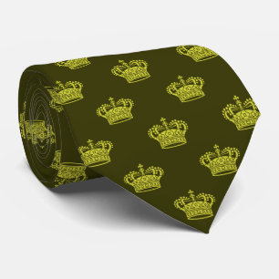 Krona 01 - Banana Gult på Mörk Olive Slips