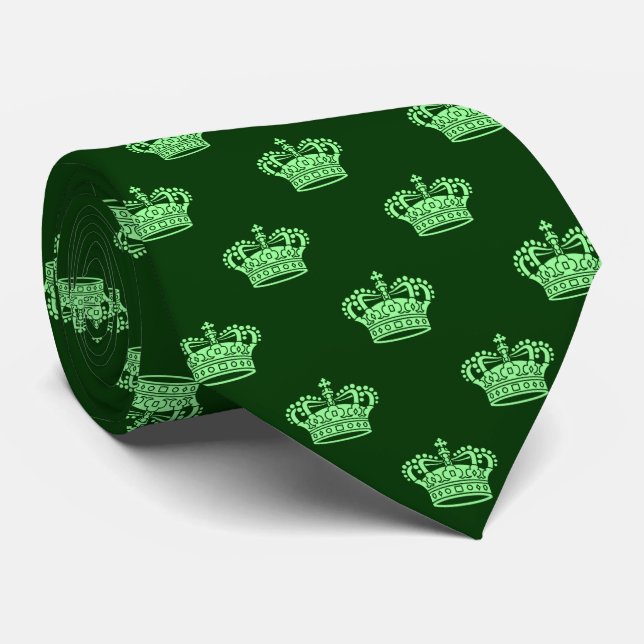 Krona 01 - Mint-Grönten om Mörk Forest Grönt Slips (Rullad)
