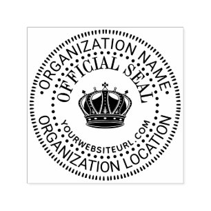 Krona #2 Generisk Anpassad Officiell Sigill Namn P Självfärgande Stämpel