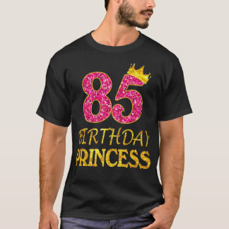 Krona 85:e födelsedag Princess Girl 85 Years Old T Shirt