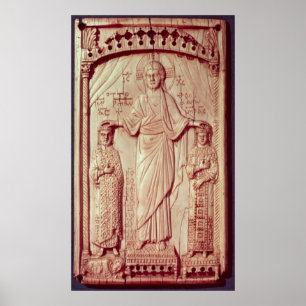 Kröna av Otto II och Theophrano Poster