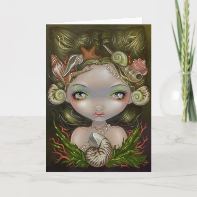 "Krona av snäcka" hälsningkort Kort (Framsida)