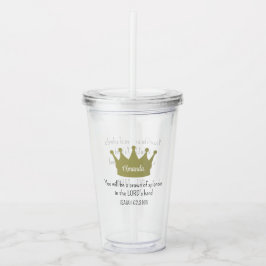 Krona Bible Verse Christian Faith Golden Take Away Mugg