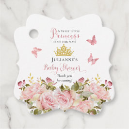 Krona | Butterflies Blommigt Princess Baby Shower Gåvor Etiketter