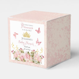 Krona | Butterflies Blommigt Princess Baby Shower Presentaskar