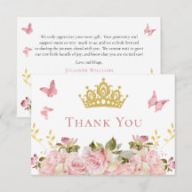Krona | Butterflies Blommigt Princess Baby Shower