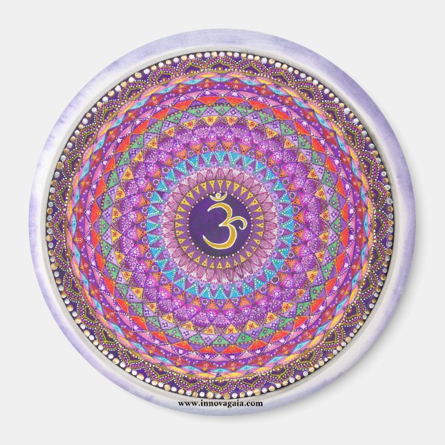 Krona Chakra Mandala Magnet (Framsidan)
