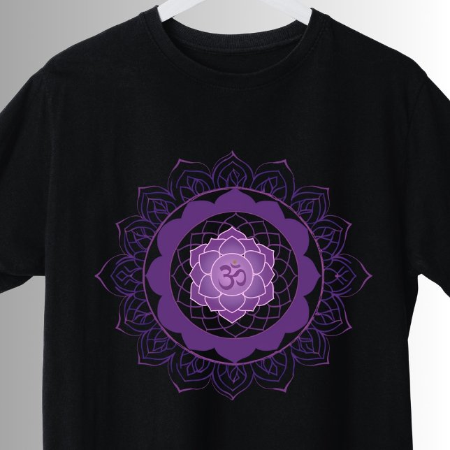 Krona Chakra Mandala-Sahasrara With OM T-Shirt (Skapare uppladdad)