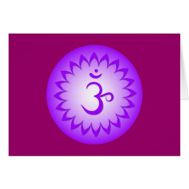 Krona Chakra - Sahasrara Hälsningskort (Framsidan Horizontal)
