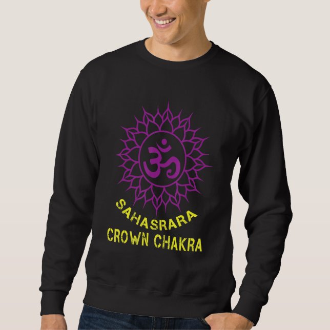 Krona Chakra Sahasrara Lång Ärmad Tröja (Framsida)