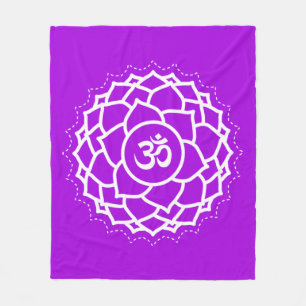 Krona Chakra Sahasrara Lila Meditation Fleecefilt